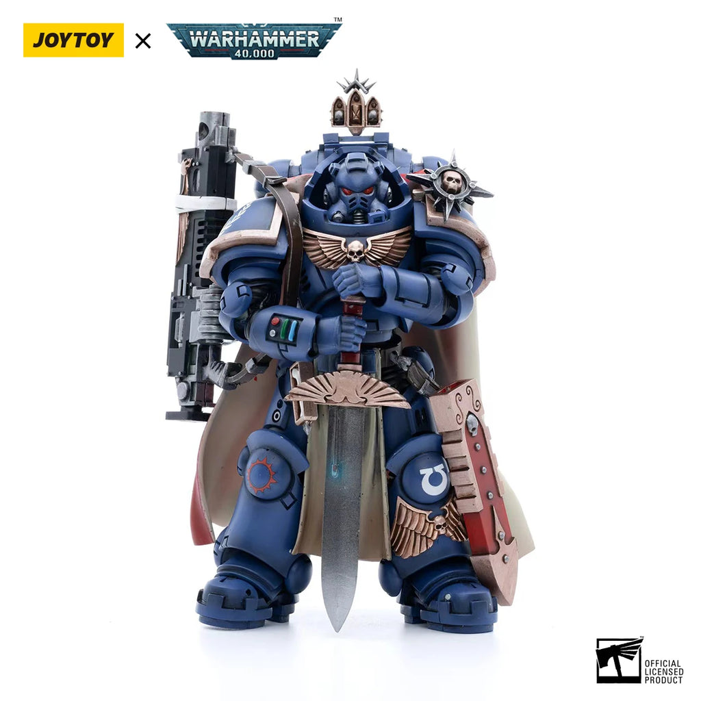JOYTOY Warhammer 40K 1/18 Action Figure Ultramarines Captain with Master-crafted Heavy Bolt rifle Anime figures Toys