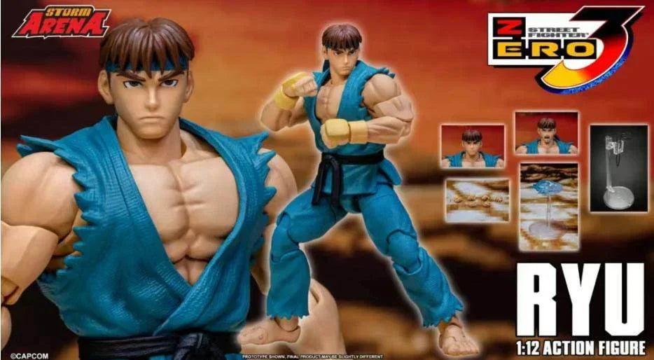 In Stock Original STORM Arena 1/12 Street Fighter Zero 3 Ryu Ken Anime Action Figure  Collection Storm Toys ST Figures Model Toy