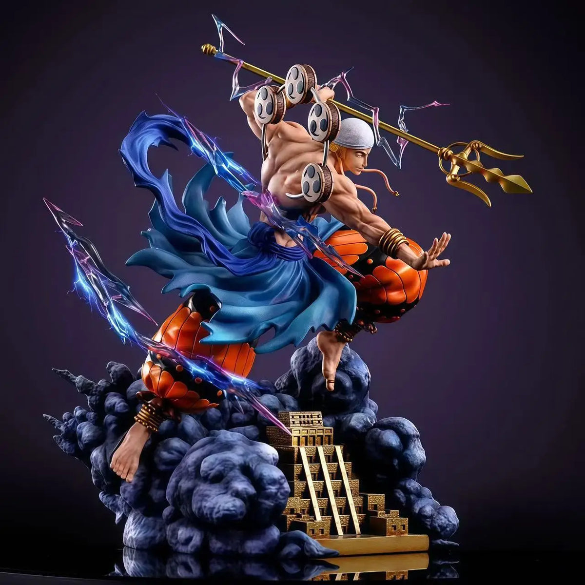 JT One Piece Anime Figur 28 cm Thor Enel Gk Manga Statue Actionfigur Modell Spielzeugpuppe Sammlerornamente Geschenke