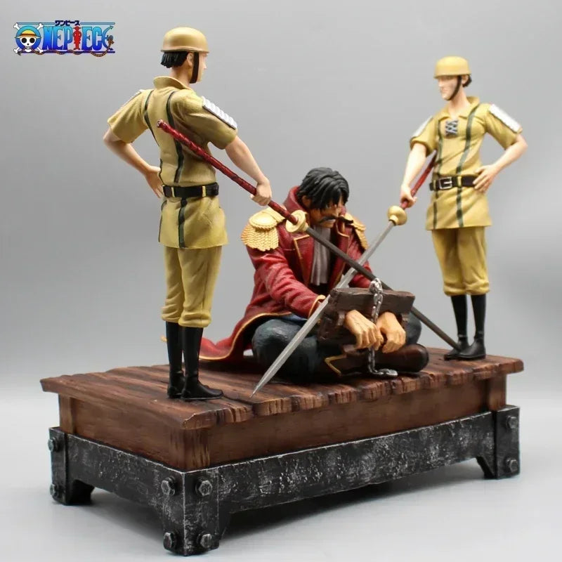 One Piece Anime Figure Execution  Portgas D Ace Gol D Roger Figure Pvc Gk Statue Figurine Model Doll Collection Room Decora Gift