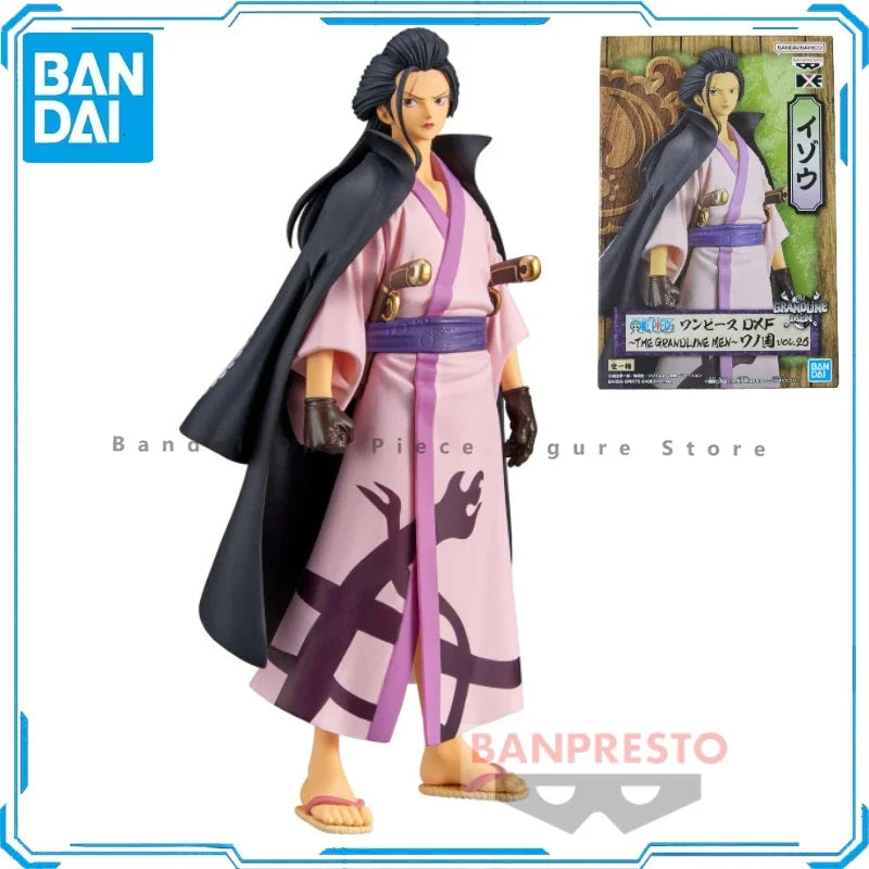 In Stock Original Bandai DXF THE GRANDLINE MEN FILM RED Izo Action Figures Animation Toys Gifts Model Collector Anime