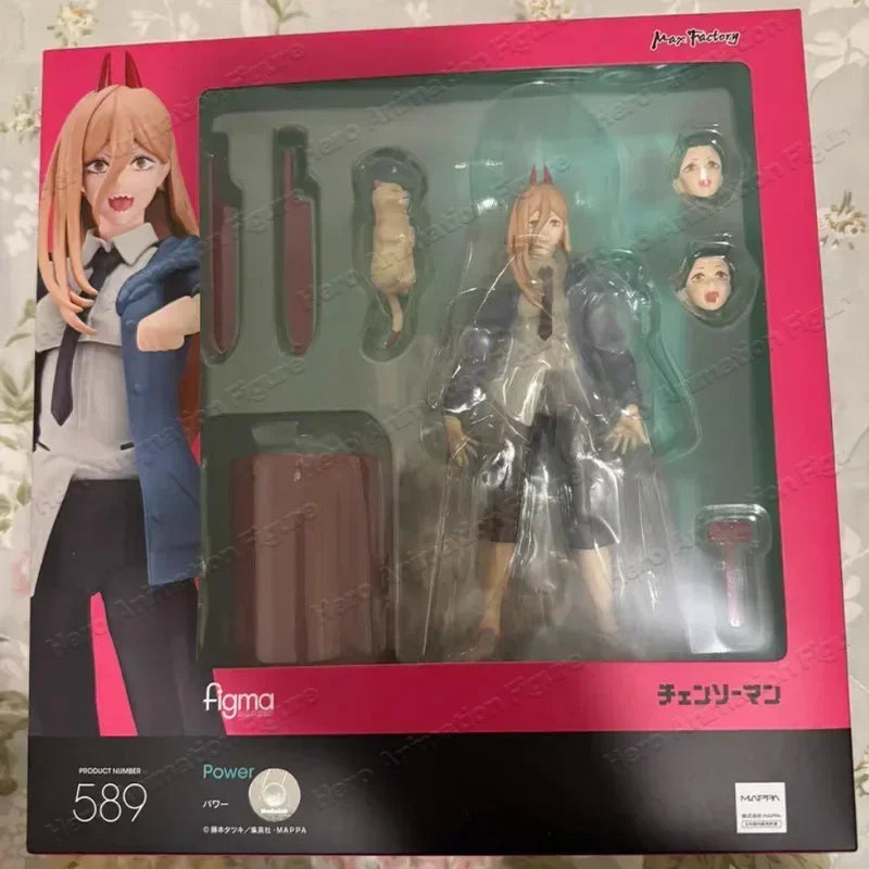 100% Original Max Factory figma No.589 POWER CHAINSAW MAN Denji PVC In Stock Anime Action Figures Model Toy Gifts