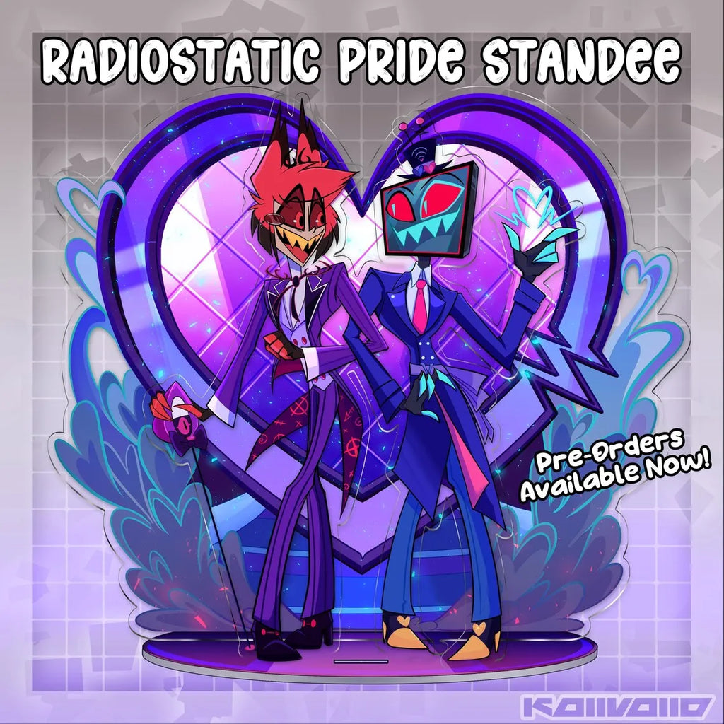 15Cm Creative Desktop Decorations Acrylic Standees for Hazbin Hotel Character Standing Plates Niffty Vaggie Charlie Husk Alastor