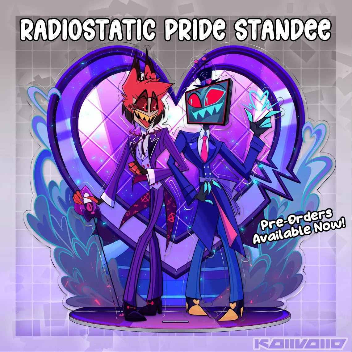 15Cm Creative Desktop Decorations Acrylic Standees for Hazbin Hotel Character Standing Plates Niffty Vaggie Charlie Husk Alastor