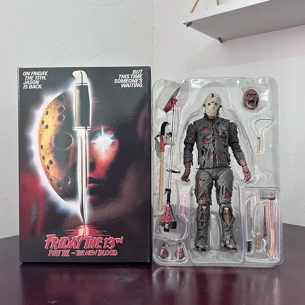 NECA Петък Джейсън 13-та фигурка Нова кръв Джейсън Ворхийс екшън фигурка Част VII Ужаси Хелоуин колекция играчки кукли подаръци