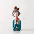 Modern Nordic Bow Girl Hold Cat Hold Dog, Room Decoration Accessories, Dressing Table Crafts, Statue, Sculpture, Birthday Gift