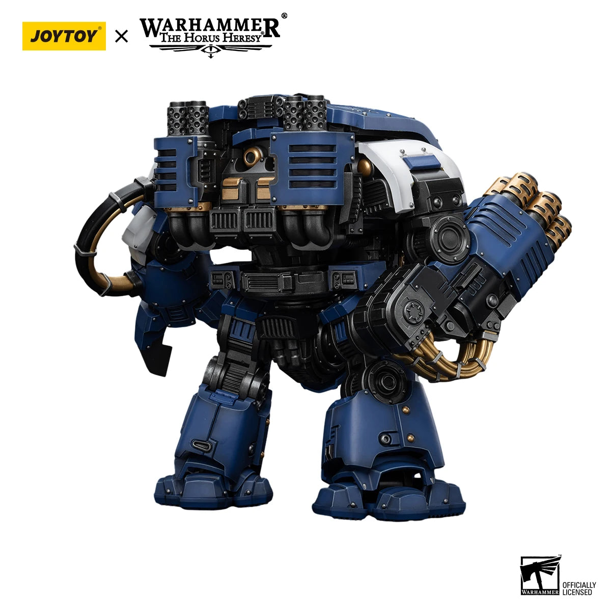 JOYTOY Warhammer 30K Action Figures Ultramarines Leviathan Dreadnought with Cyclonic Melta Lance And Siege Claws Model