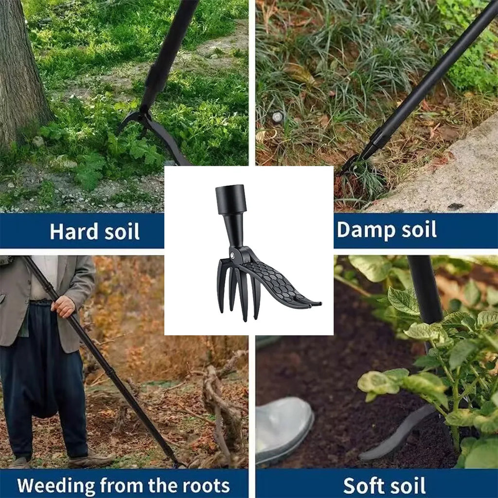 Portable standing weeder, manual weeding/pulling/rooting/garden hand tools, single weeder without pole