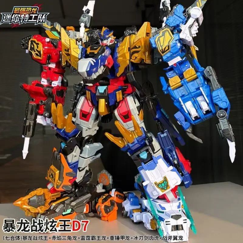 MiniForce Dinoid Warrior Transformation Robot Dinosaur Model REX KAISER Combine Mini Force Deformation Headbot Giganoto Dino Toy