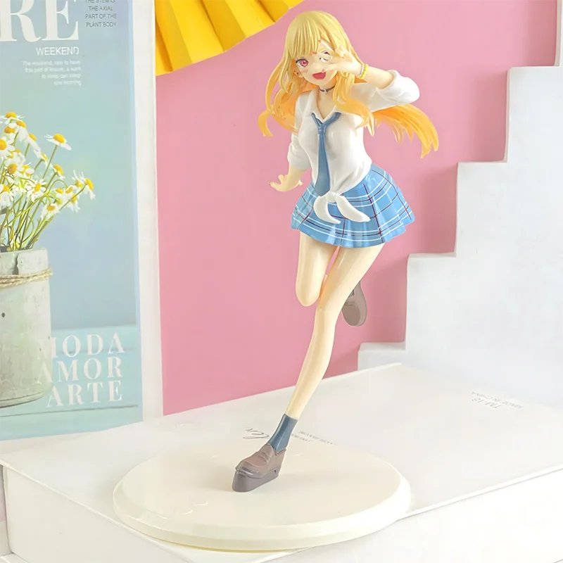 The hot Anime Figure 18cm  MARIN KITAKAWAMy Dress Up Darling  Uniform Toys  PVC Model Collector Birthday Gift