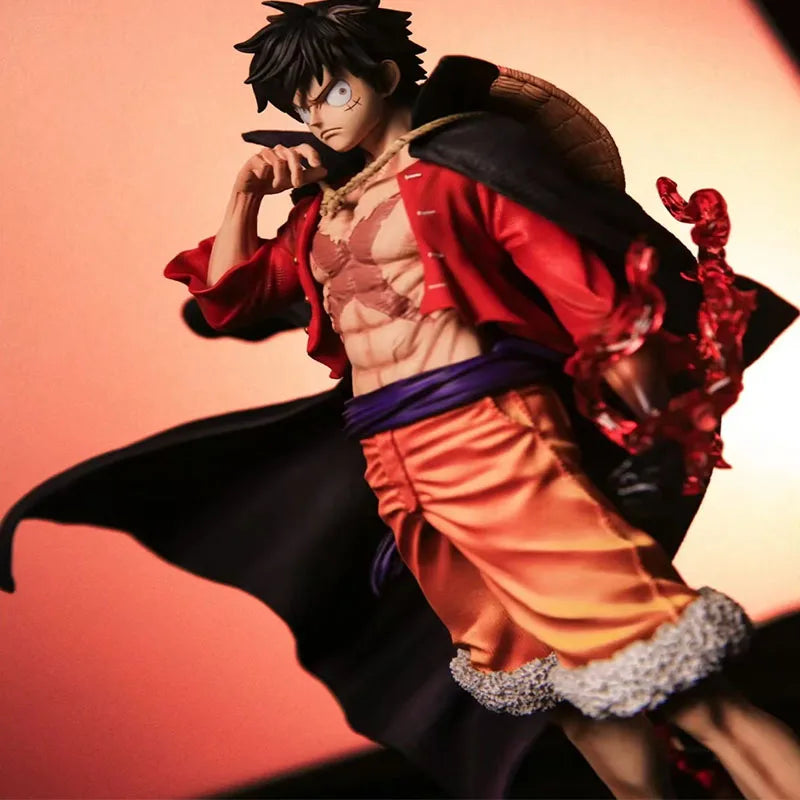 17cm One Piece Luffy New and Old Four Emperors Series Action Figure - Car & Desktop Decorative Ornament, Collectible Model Doll