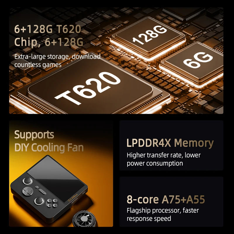 GAMEMT E5 Ultra игрова конзола 5" 1280*720 60Hz IPS сензорен екран 5000mAh джойстик с ефект на Хол, преносима Android конзола