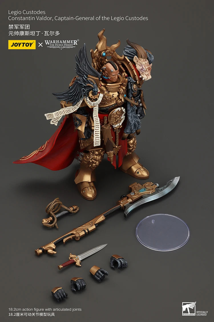 JOYTOY Warhammer "The Horus Heresy" Legio Custodes Константин Валдор, капитан-генерал на Legio Custodes Екшън фигурки Кукла