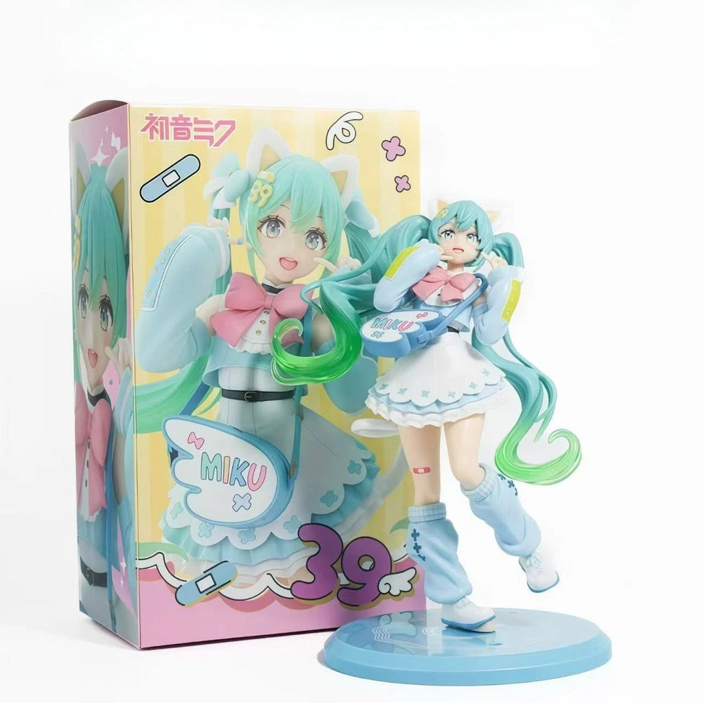 Genuine Vocaloid Hatsune Miku Cute Action Figure Model Garage Kit Anime Peripheral Desktop Ornament Birthday Gift