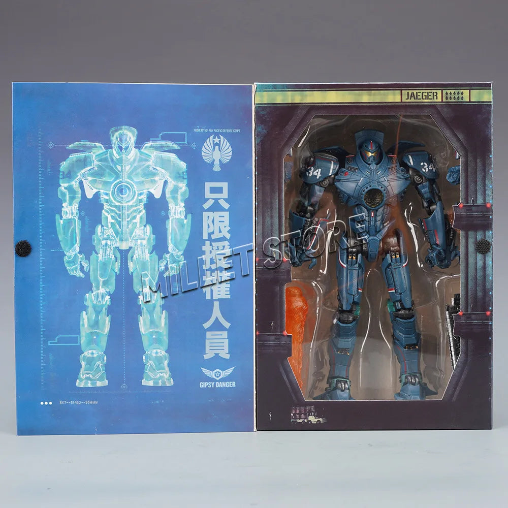 Emit Light 20CM NECA Figure Pacific Crimson Typhoon Gipsy Danger Cherno Alpha Model Toys Rim Collection Doll Gift