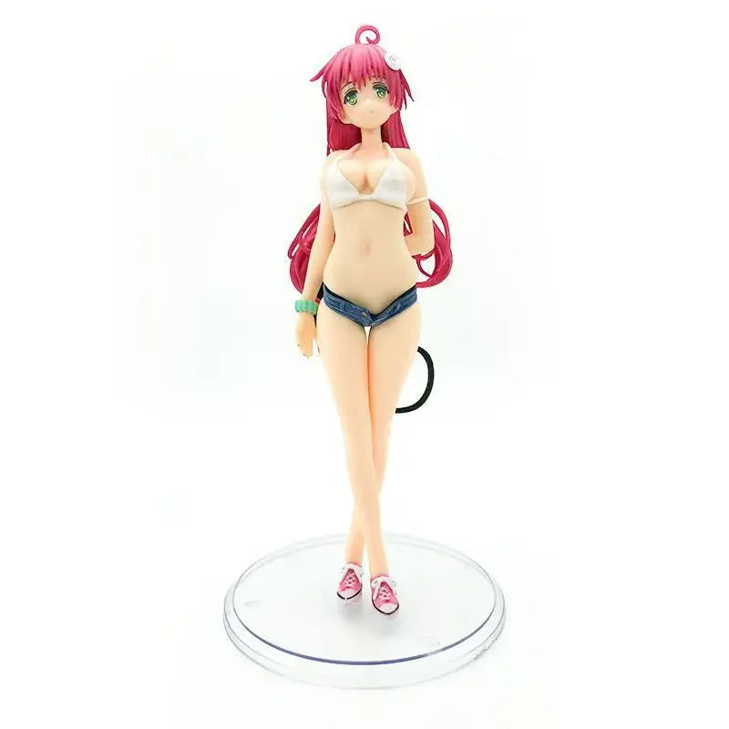 Anime Figure Lala Satalin Devilke Yuuki Mikan Momo Belia Devilke Standing Position Swimsuit Girl Action Figure Model