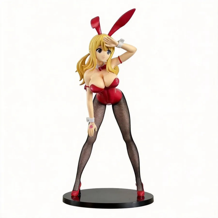 Fairy Tail Lucy Bunny Girl Anime Figure 2D Beautiful Girl Desktop Ornament Collectible Decoration Model