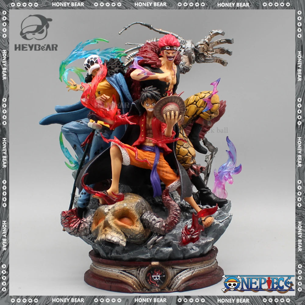 22 см Фигурка от едно парче, трима капитани, аниме фигурка, дете, закон, Луфи, екшън, PVC модел, статуя, кукла, колекция, декорация, играчки, подаръци