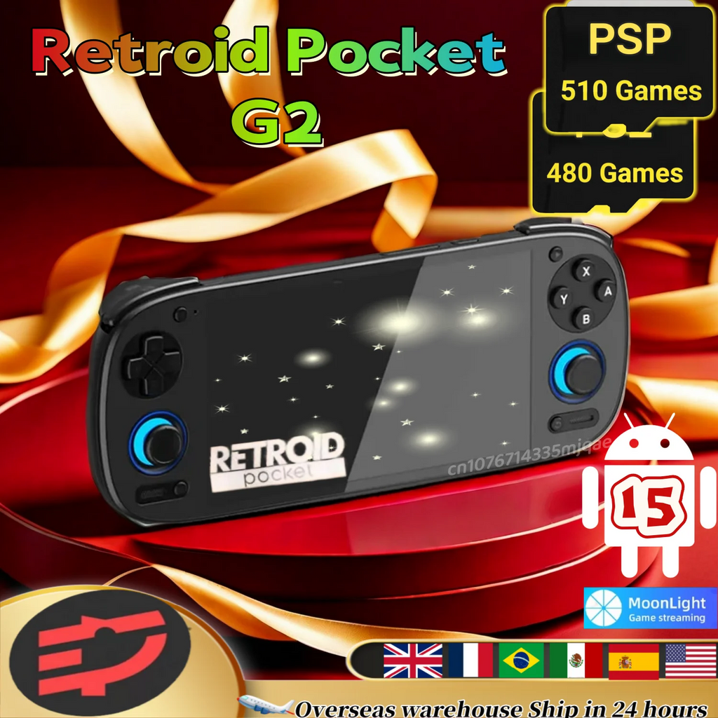 Retroid Pocket G2 Handheld Game Console Android 15 5.5 Inch 1080P AMOLED Screen 5000mAh Hall-Effect Joystick RP G2 Game Console