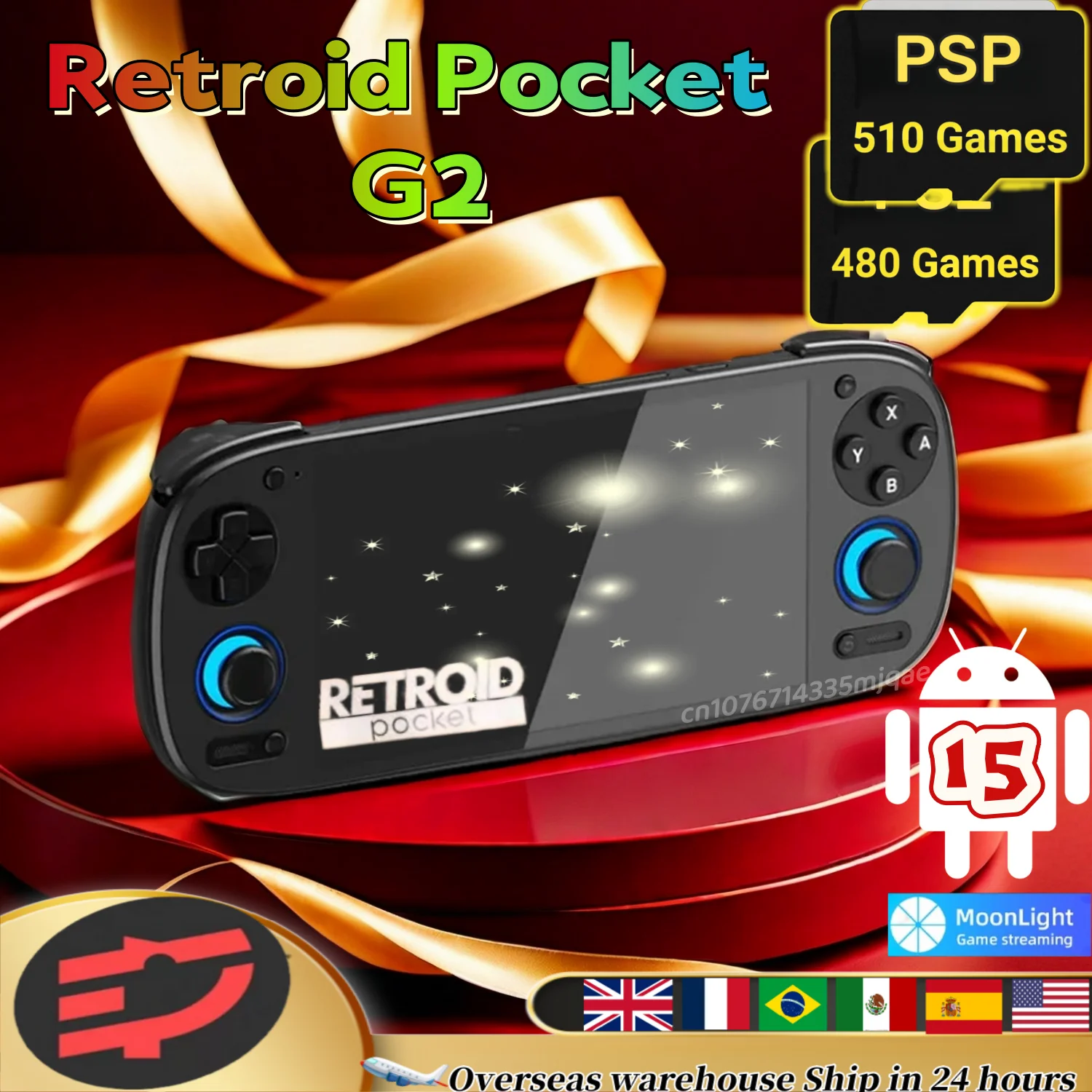 Retroid Pocket G2 Handheld Game Console Android 15 5.5 Inch 1080P AMOLED Screen 5000mAh Hall-Effect Joystick RP G2 Game Console