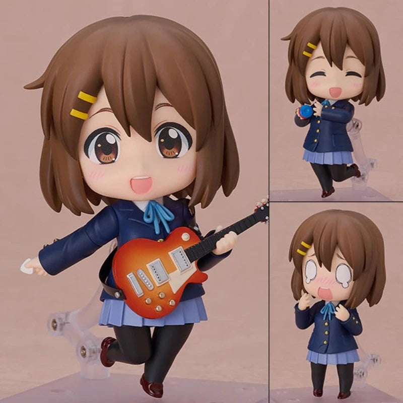 K-ON！Yui Hirasawa 2.0 100% Original genuine 10cm PVC Action Figure Anime Figure Model Toys Figure Collection Doll Gift