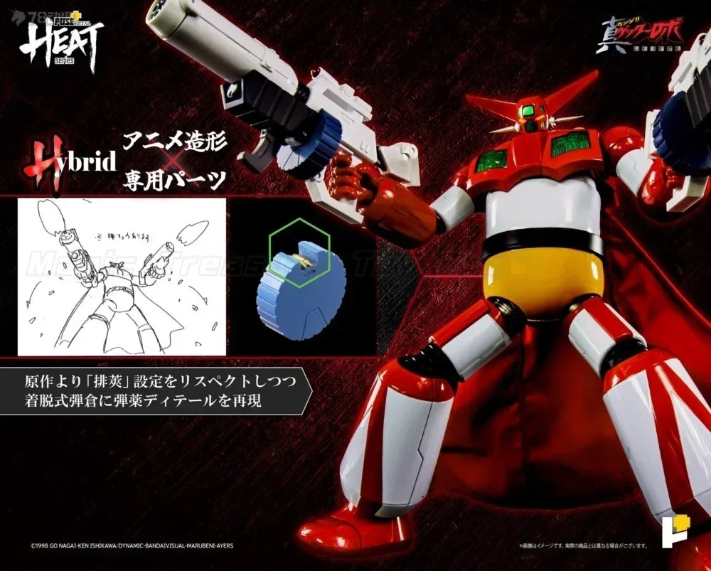 【In Stock】 Original POSE+ METAL HEAT Series Change!! Getter Robo: Sekai Saigo No Hi GEETER 1 Alloy Model Toy Gift Collection