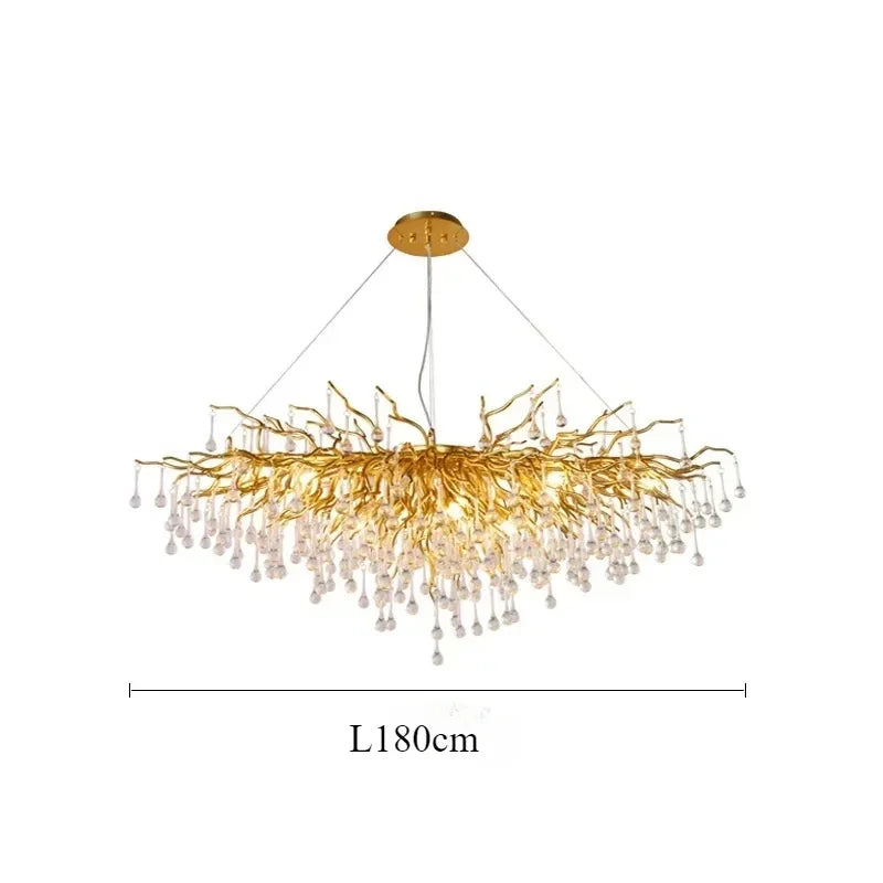 American Luxury Crystal Ceiling Chandelier Modern Art Living Dining Bedroom Hanging Lamp Hotel Hall Home Decor Pendant Lights