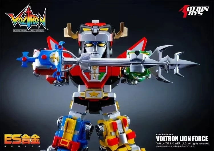 【MT】Action Toys ES Alloy Voltron Lion Force War God King Model Toy Mecha