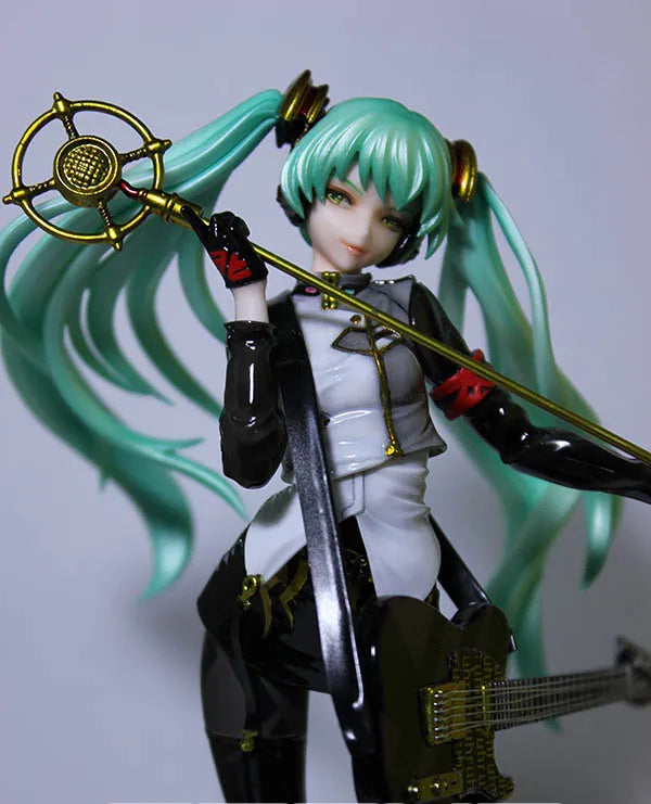 1/8 Anime MIKU guitar Figures Kit kawaii Resin GK DIY White Assembly GK Model Statue Toys doll Collection Gifts