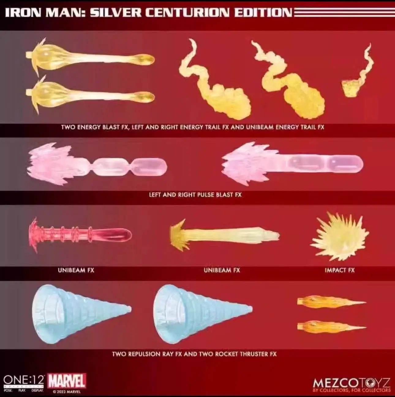 MEZCO Iron Man Centurion Ant 1/12 Silver Retro 6-Inch Action Figure