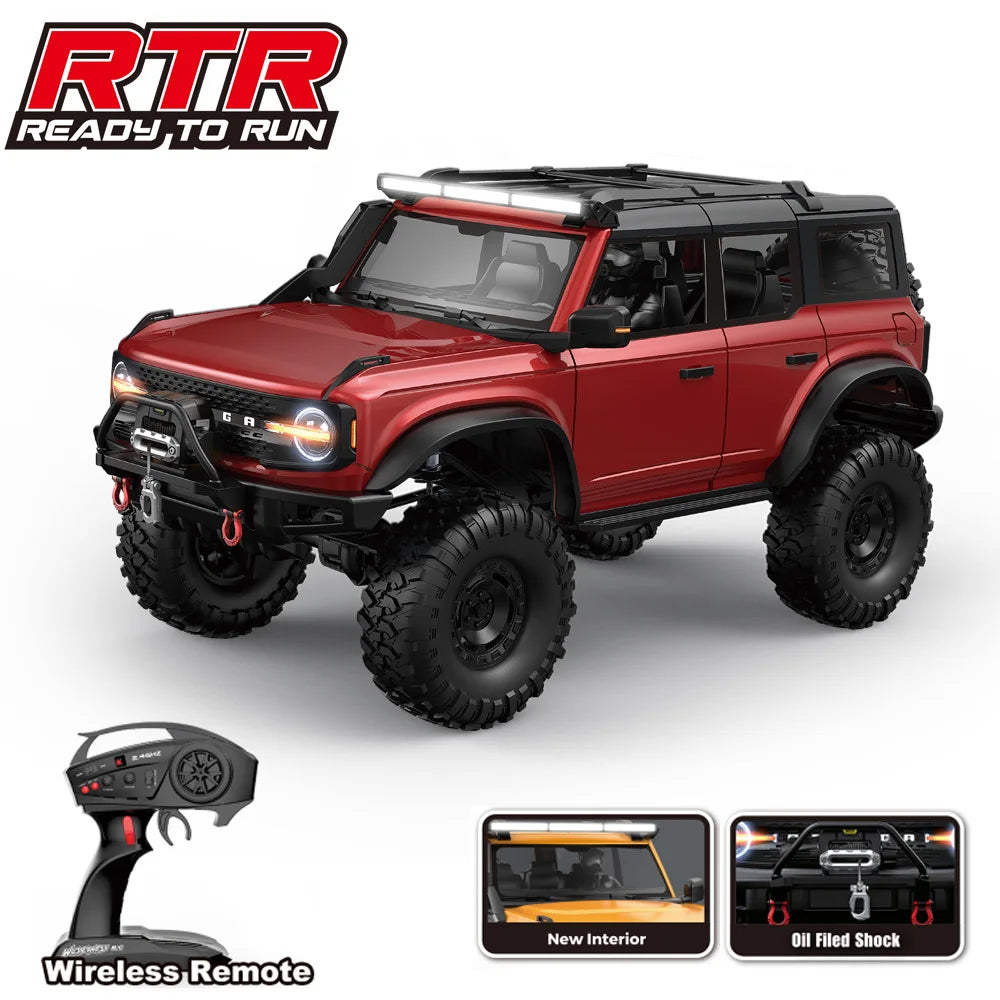 RC Crawler 1/10 Rc кола 4WD RTR HB R1001 с LED 2.4G електрическо дистанционно управление Rock Buggy офроуд превозно средство Rc коли за възрастни