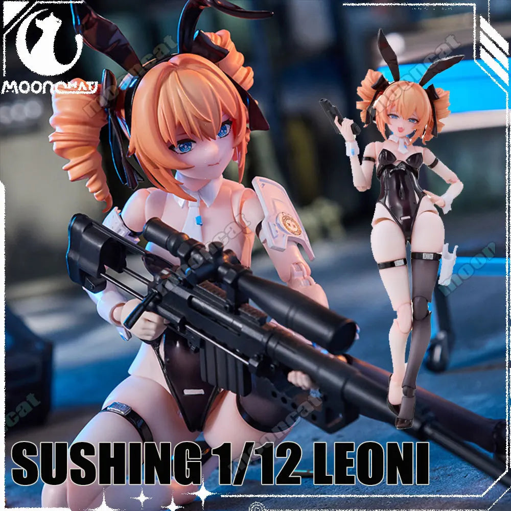Sushing 1/12 Rabbit Quick Response Team Anime Figur Sniper Leoni Actionfigur Rabbit Girls Leoni Modelle Spielzeug Sammeln Kindergeschenk