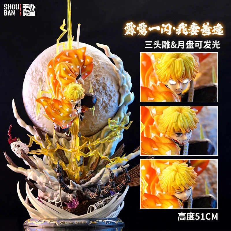 In Stock Demon Slayer Agatsuma Zenitsu And Kochou Shinobu Gk Rengoku Kyoujurou Action Figures Boutique Statue Desktop Decoration