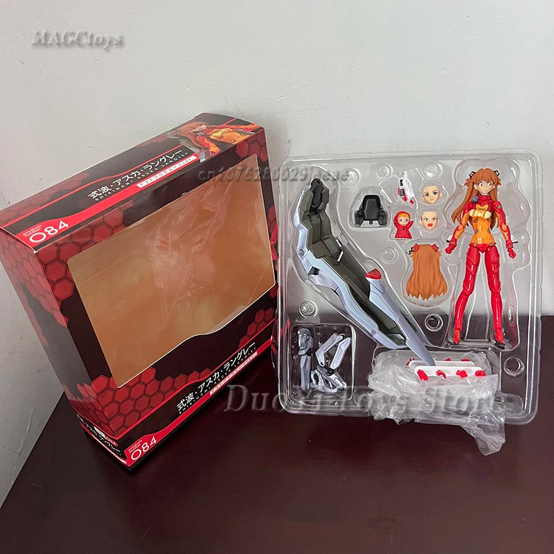 14CM Figma 084 Asuka Langley Shikinami: Test Plugsuit ver. Evangelion:2.0 Asuka NEW THEATRICAL EDITION Action Figure Model Toys
