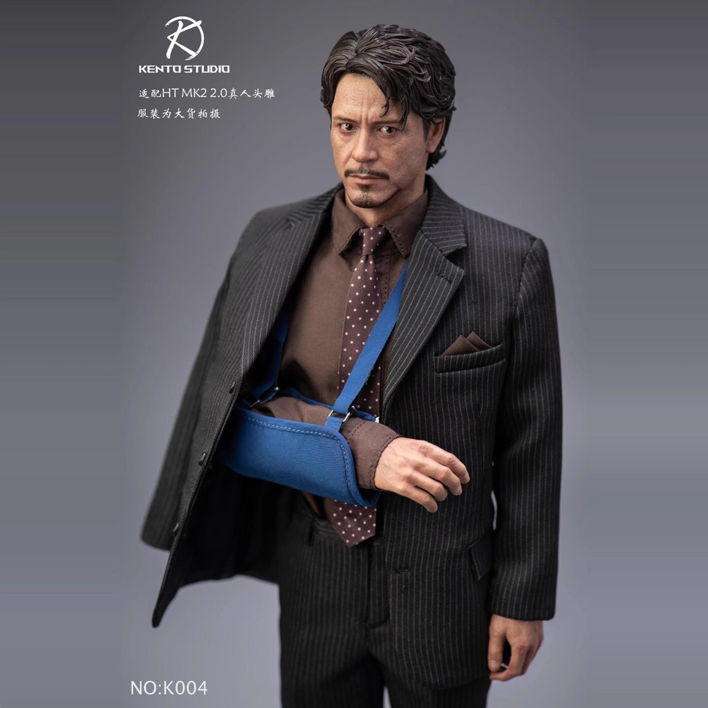 Kento Studio 1/6 k004 Tony Striped Suit Set Model Fit 12inches Figure