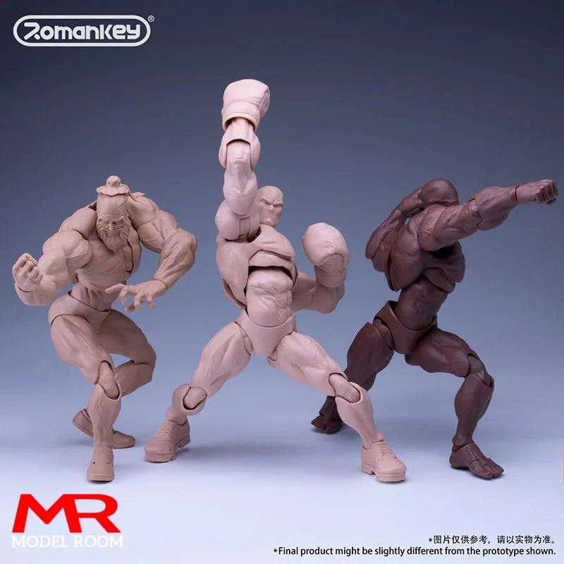 Romankey UMS003 1/12 Big Guy Super Flexible Joint Body 18cm Strong Muscle Male Soldier Action Figure Body Dolls for Collection