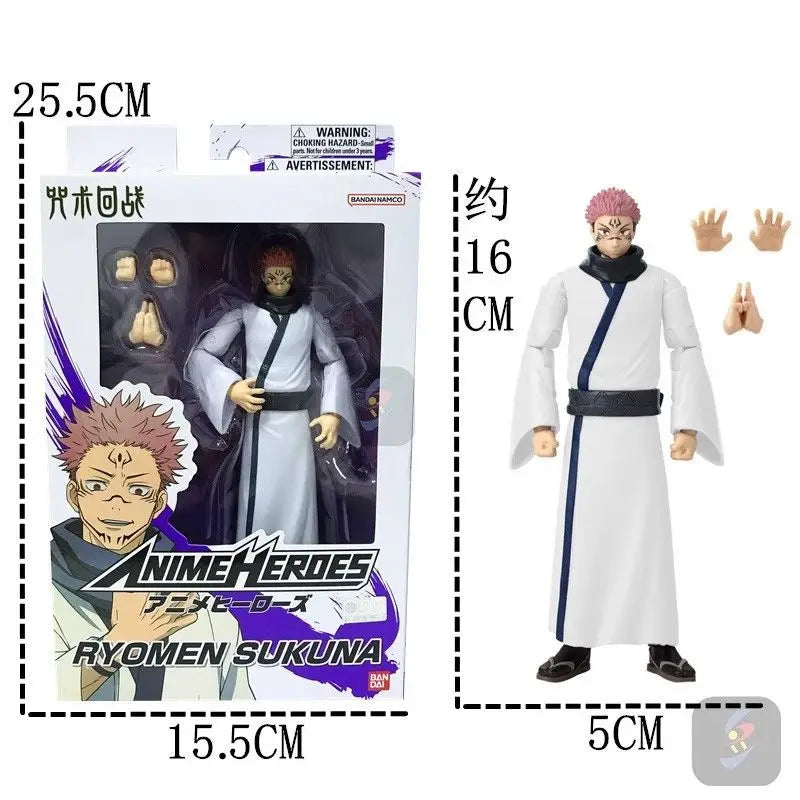 17cm Bandai Original Jujutsu Kaisen Action Figure Gojou Satoru  Itadori Yuji Fushiguro Megumi Action Anime Figure Toy Gifts