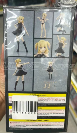 Original Max Factory Figma#581a Figma#581b Black Tight Dress Fur Coat / Black Tight Dress Action Figures Model
