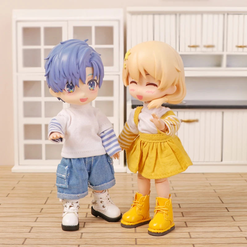 OB11 Clothes Cat Pudding Sweater Hooded Jacket Shorts Shoes for Molly, YMY, GSC Body, 1/12bjd Doll Clothes Toy Clothing