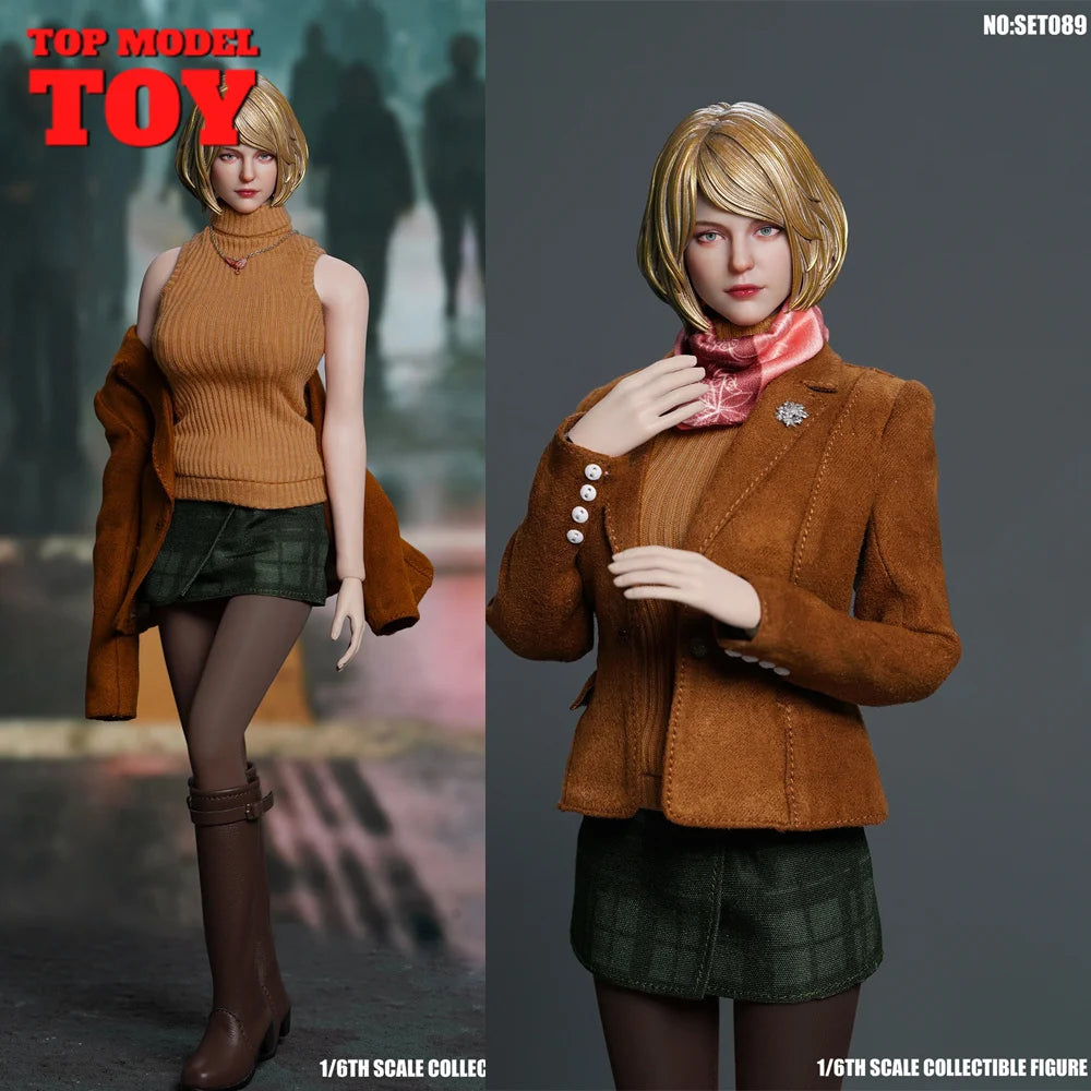 SUPER DUCK SET089 Комплект дрехи с резбована глава на Ашли в мащаб 1/6, подходящ за 12-инчова TBLeague S09C, фигурка на жена войник, кукли за тяло