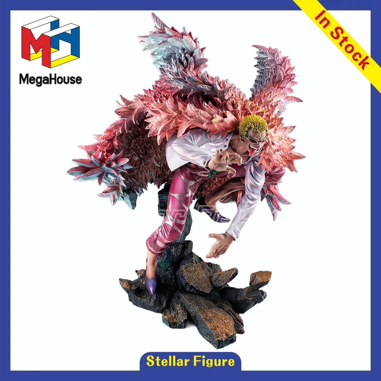 【SF】In Stock MegaHouse Portrait of Pirates SA MAXIMUM ONE PIECE Donquixote Doflamingo Figures Model Collection Gift