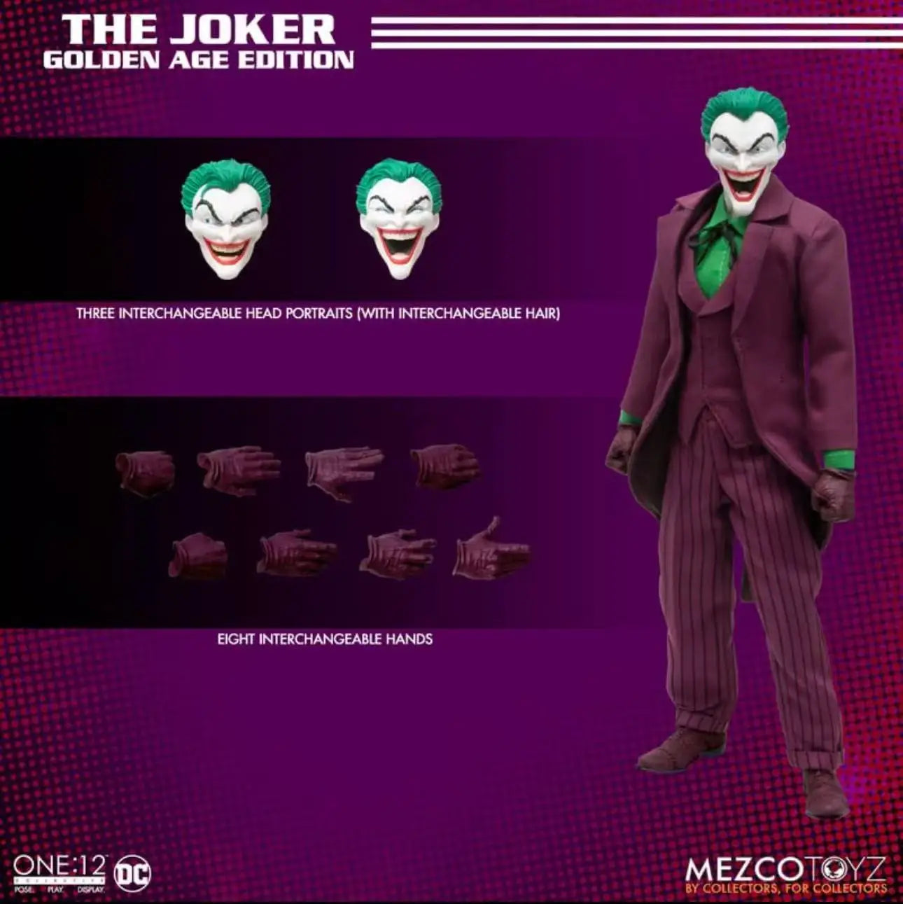 In-Stock Mezco Golden Age Joker Articulated Action Figure Toy (Brand New)