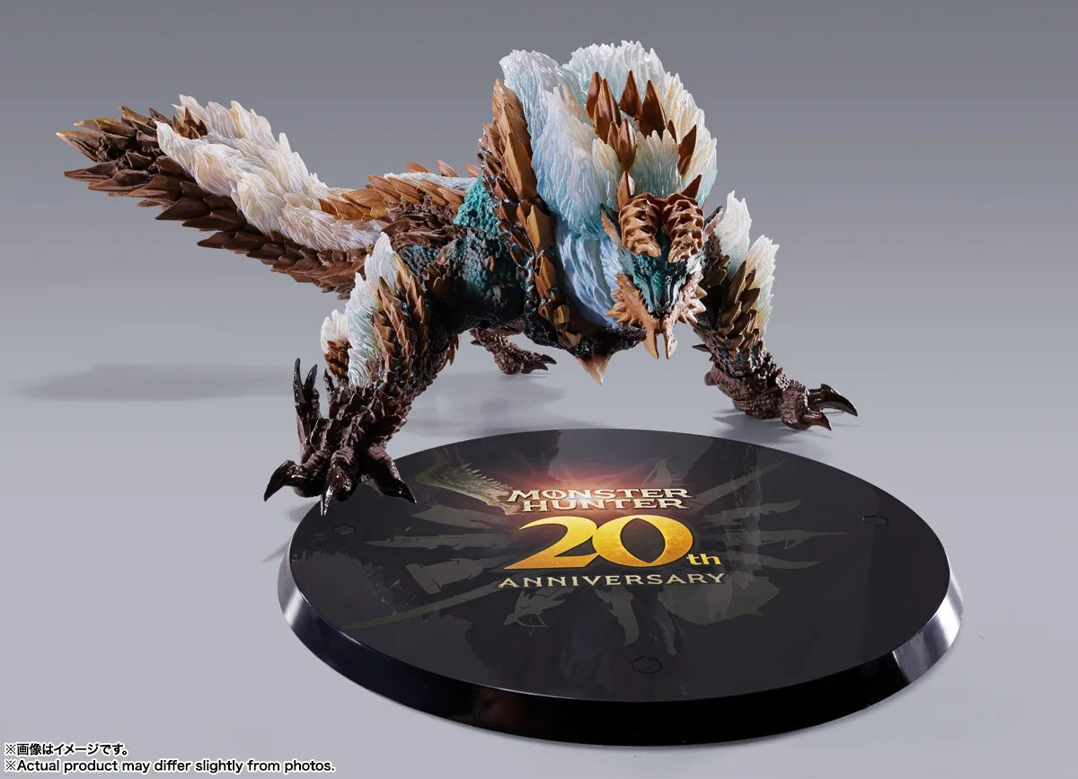 In Stock Original Bandai S.H.MonsterArts Shm Monster Hunter Zinogre 20th Anniversary Edition Anime Action Collection Figures Toy