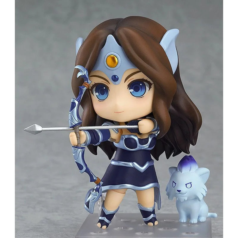 10 cm große GSC Nendoroid 614 DOTA2 Mirana Prinzessin des Mondes, bewegliche Figur mit weißem Tiger, Pfeil und Köcher, Gesichtsplatten, Sammlerstück
