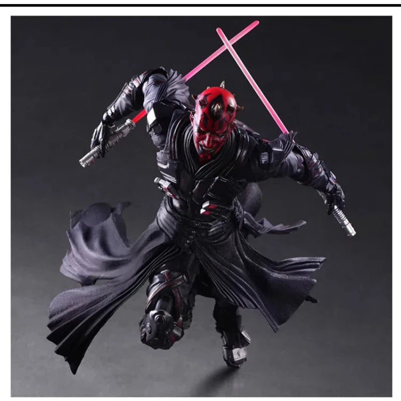 28cm PA modified Star Wars Black Knight White Soldier Darth Maul super movable figurine anime model collection ornament gift