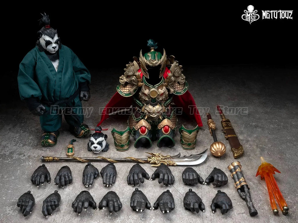【In Stock】Original METYTOYZ Panda Man Blue Green Limited Edition Action Figure Model Collection Ornament