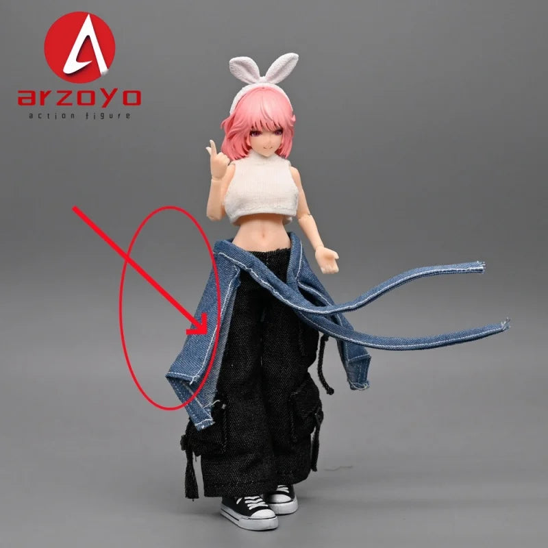 1/12 Scale KPOP style Female Work Pants Hip Hop Trousers Decoration Clothes Model Fit 6'' Romankey  Soldier Action Figure Body
