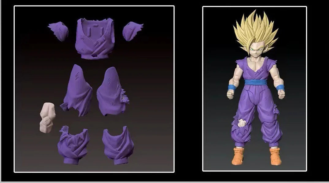 In stock HM&AIR Studio Dragon Ball Super Son Gohan Head Sculpt SSJ2 Action Figure Collectible Anime Figurine Toy Gift