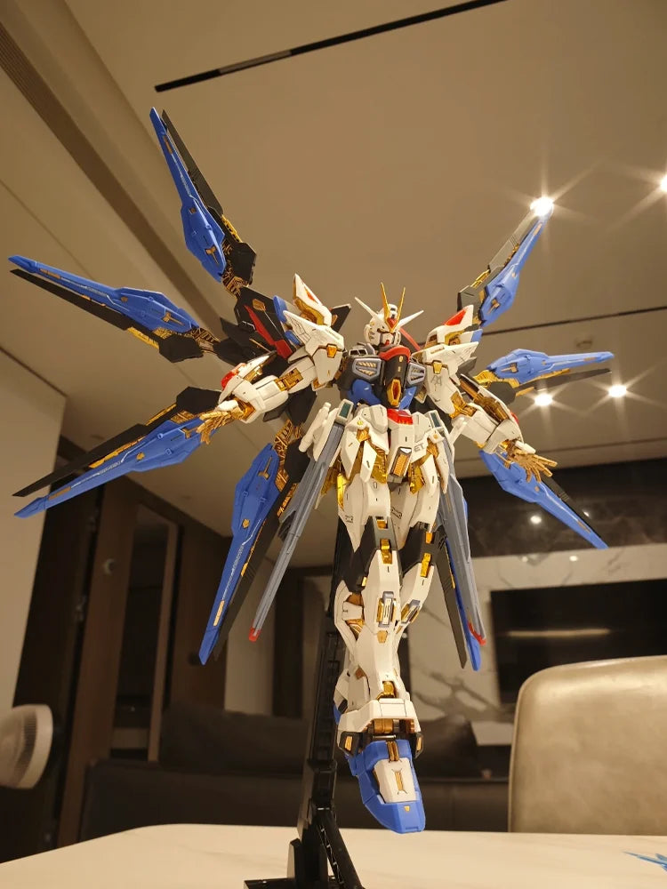 1/100 MGEX Strike Freedom ZGMF-X20A Mech Assembly Model Kit Action Figures Puzzle Toys Desktop Collectible Decoration Kids Gift