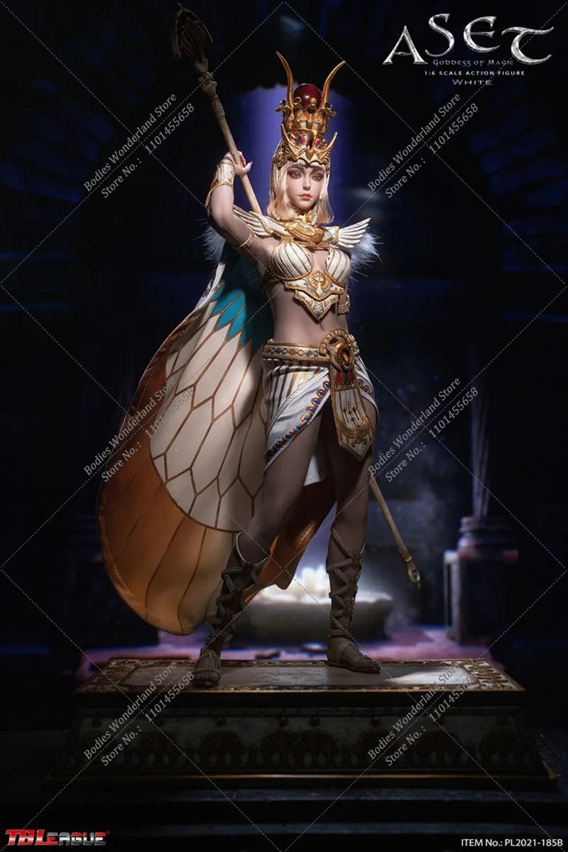 PL2021-185 1/6 Scale Black/Gold Color Aset Goddess of Magic Figure with Big Wing Full Set Female Action Figure Model